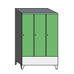 Lockers with a short door & sloping top