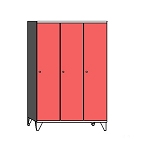 Lockers with a long door