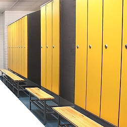 Lockers with a bench