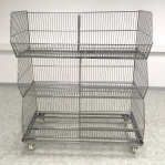 Wire stack container set with legs 1182x595x1380, 3 levels