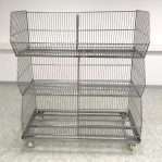 Wire stack container set with legs 1182x595x1533, 4 levels