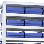 Lagerbackshylla 2100X1000X400 mm, 52 backar 400x240x95 mm