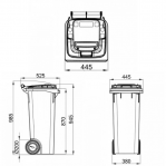 Bio waste container 80L