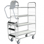 Flexibel shelf trolley 4 shelves 1195x470x1590mm, 250kg