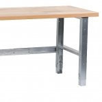 Teollisuuspöytä STRONG 500 kg, 1600x800 mm, tammiparketti, sinkityt jalat