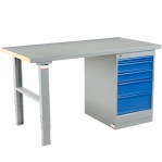 Worktable w. drawer un. 5 draw. 1600x800 mm, Vinyl