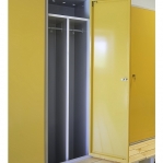 Locker 2x400, 2085x800x545 short door, sep. wall, sloping top