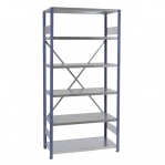 Extension bay 2500x1000x500 200kg/shelf,6 shelves, blue/Zn