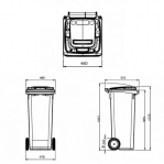 Jätesäiliö 140L