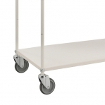 Riiulkäru, 2 riiulit, 900 x 540 mm, valge 250 kg.
