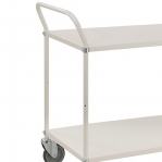 Shelf trolley 900x540 mm, 2 shelves white 250 kg.