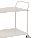 Riiulkäru, 2 riiulit, 900 x 540 mm, valge 250 kg.
