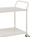 Shelf trolley 900x540 mm, 2 shelves white 250 kg.