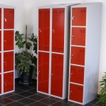 Storage locker, blue/grey 8 compartments  1920x700x550