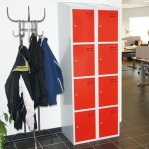 Storage locker, red/grey 8 compartments 1920x700x550