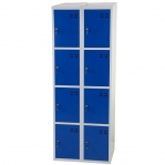 Storage locker, red/grey 8 compartments 1920x700x550