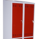 Clothing cabinet, red/grey 4 doors   1920x700x550