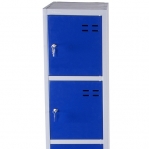 Storage locker, blue/grey 5 compartments 1920x350x550