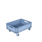 Galvanised crate trolley 620x420x150mm