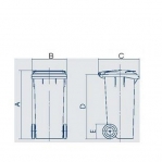 Refuse bin 80L