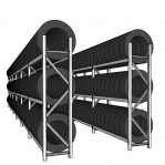 Tyre racking for a 40-foot container/2x11950 mm