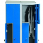 Z-Kaappi 4:lla ovella 1920x800x550 sininen/harmaa