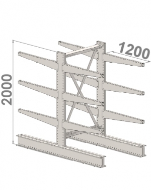 Starter bay 2000x1000x2x1200,4 levels