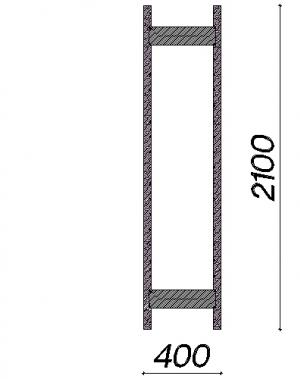 Side frame 2100x400