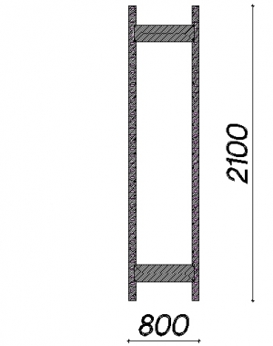 Side frame 2100x800