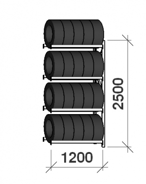 Add On bay 2500x1200x500,4 levels