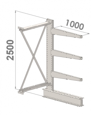 Add On bay 2500x1000x1000,4 levels