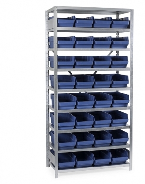 Box shelf 2100X1000X400, 32 boxes 400x240x150