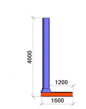 L-pylväs 1-puolinen 4000x1200 HEAVY