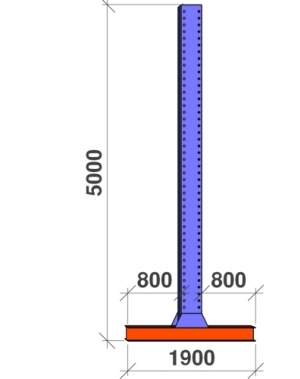 T-pelare 5000x2x800 HEAVY