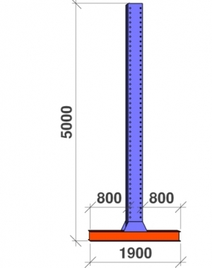 T-pylväs 2-puolinen 5000x2x800 HEAVY