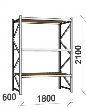 Laoriiul põhiosa 2100x1800x600 480kg/tasapind,3 PLP tasapinda kasutatud