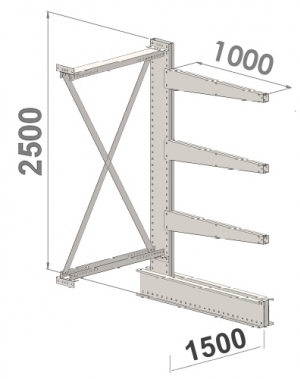 Add On bay 2500x1500x1000,4 levels