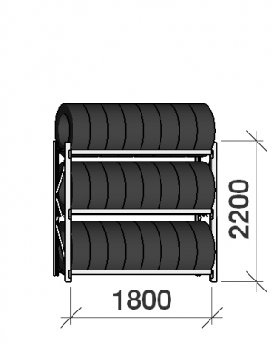 Starter bay 2200x1800x500,3 levels used