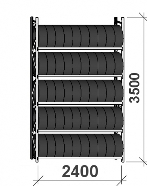 Rehviriiul, põhiosa 3500x2400x500, 5 korrust, 300kg/tasapind MAXI