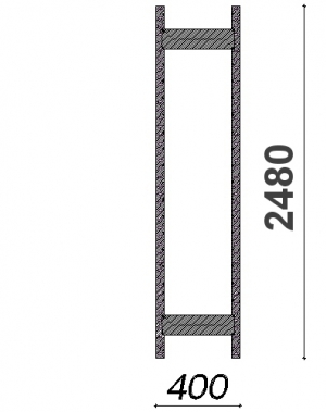 Gavel 2480x400 ZN, Kasten