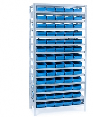 Box shelf 2100x1000x400, 65 boxes 400x180x95