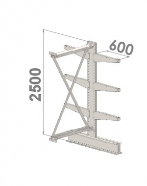 Add On bay 2500x1500x2x600,4 levels