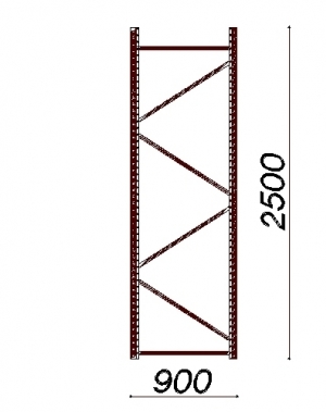 Side frame 2500x900 mm UNIVERSAL