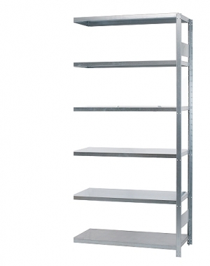 Extension bay 2500x1000x600, used, 6 shelves
