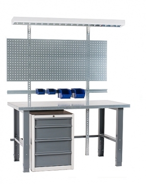 Workstation 2000x800 with steel top