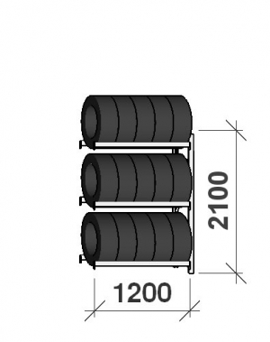 Add On Bay 2100x1200x500, 3 levels