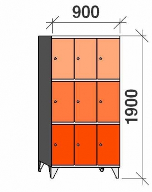 Sektsioonkapp, 9 ust, 1900x900x545 mm