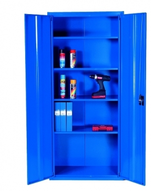 Workshop cabinet 4 shelves 2000x1000x500 RAL 5017 collapsible