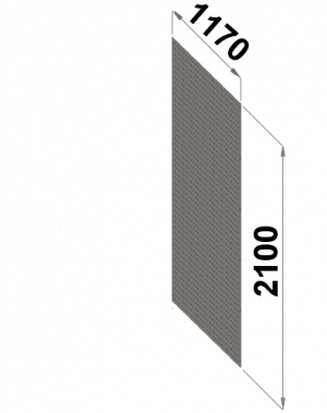 Perf.back sheet metal 2100x1170 zn