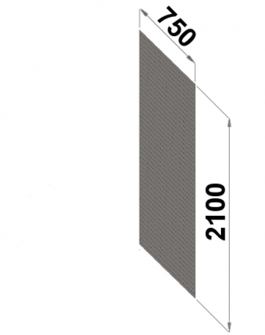 Perf.back sheet metal 2100x750 zn